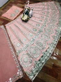 foil embroidery work Lehenga